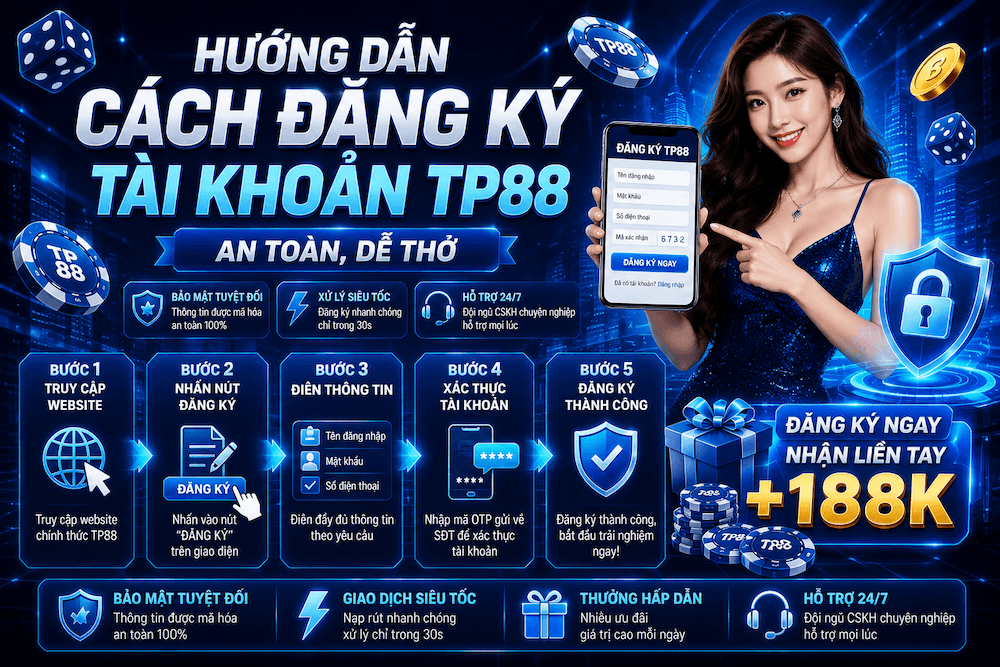Hướng Dẫn Cách Đăng Ký Tài Khoản TP88 An Toàn, Dễ Thở